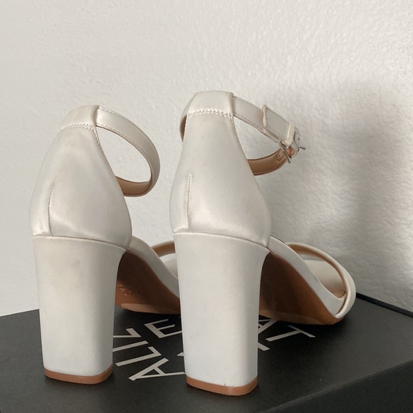 Naturalizer Joy Ankle Strap Sandal- Pearl White Satin - Picture 7 of 10